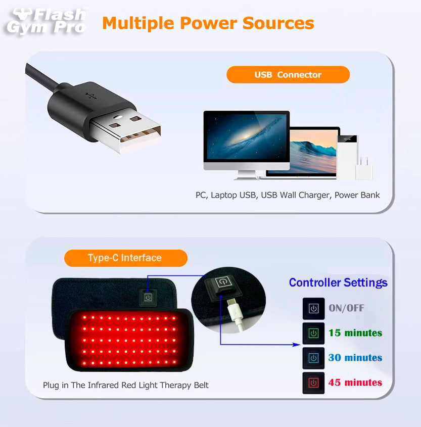 FlashGymPro™ Arm Bands - 2 pcs. (Proven Red Light Terapy)